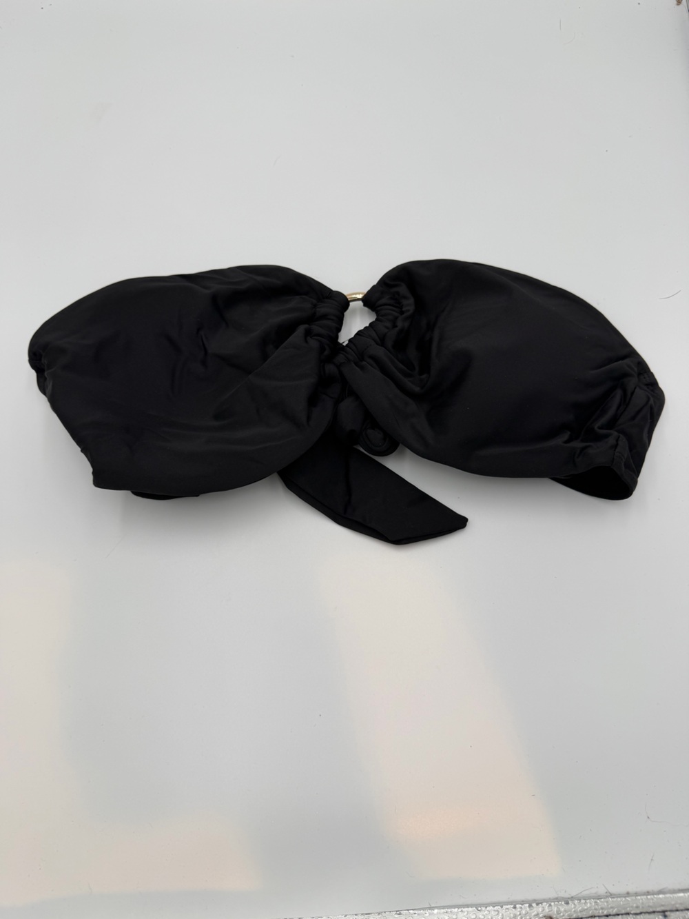 Black Bandeau Bikini Top and bottoms NWT